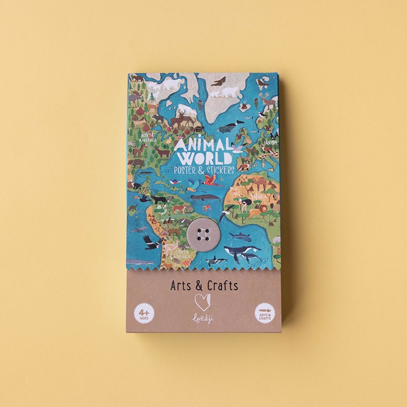 Pegatinas y poster Animal Word Londji